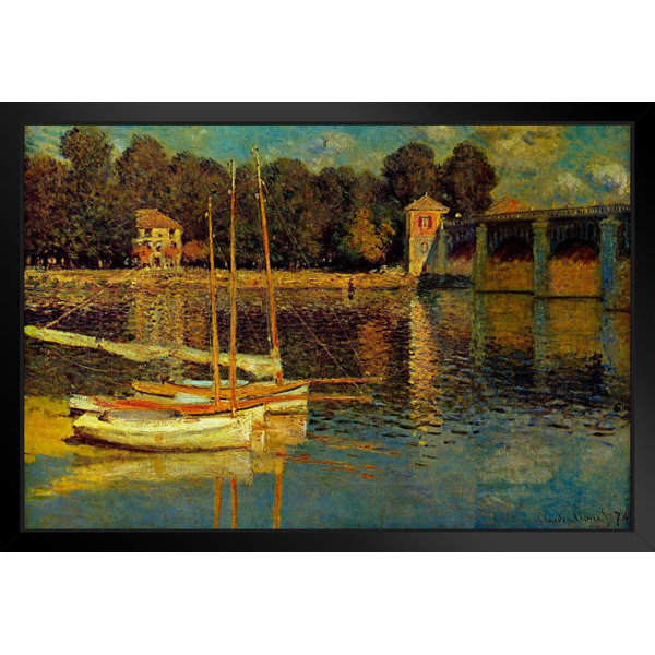 Vault W Artwork Claude Bridge At Argenteuil Impressionist Art